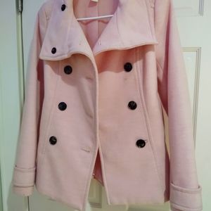 Ladies xs pink wool dress coat